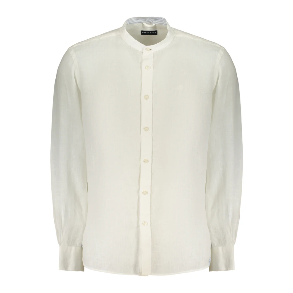 North Sails White Mandarin Collar Shirt - Male - Casual Shirts - Xl - Shirts