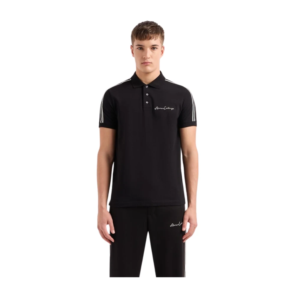 Armani Exchange Klassieke Kraag Polo Shirt Black Heren