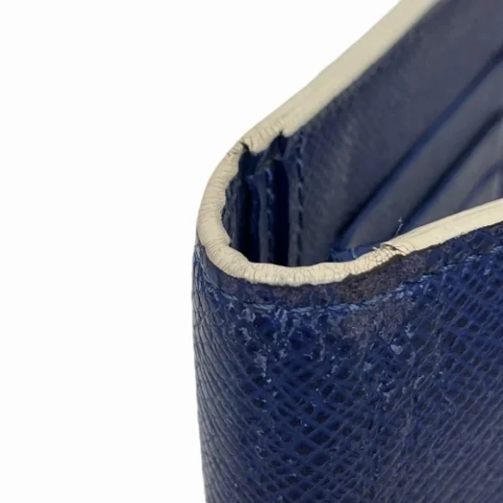 Louis Vuitton Vintage Pre-owned Leather wallets Blue Heren