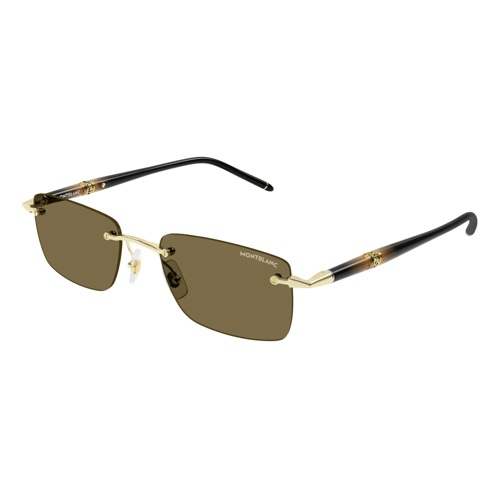 Montblanc Rectangle Sunglasses - Male - Sunglasses - Yellow - 54 Mm - Accessories