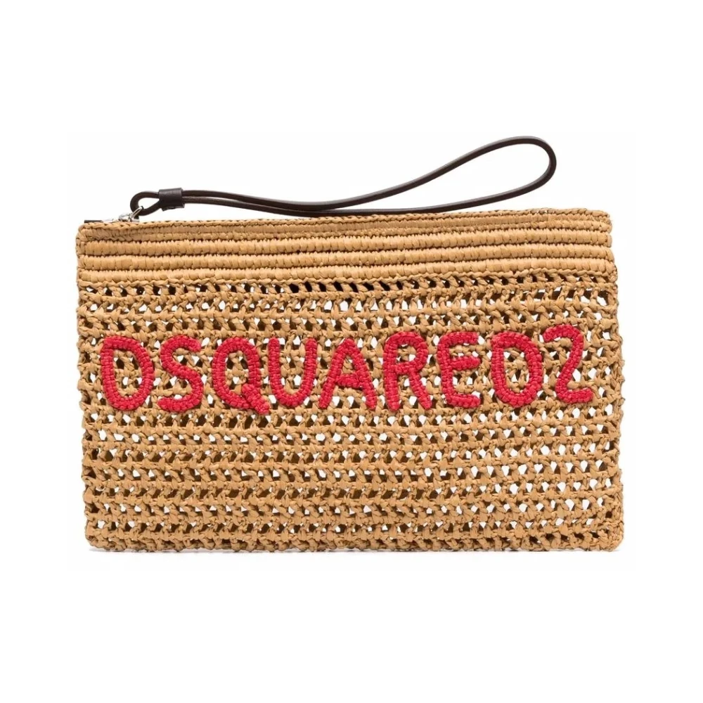 Dsquared2 Stijlvolle Clutch Pouch Brown Dames