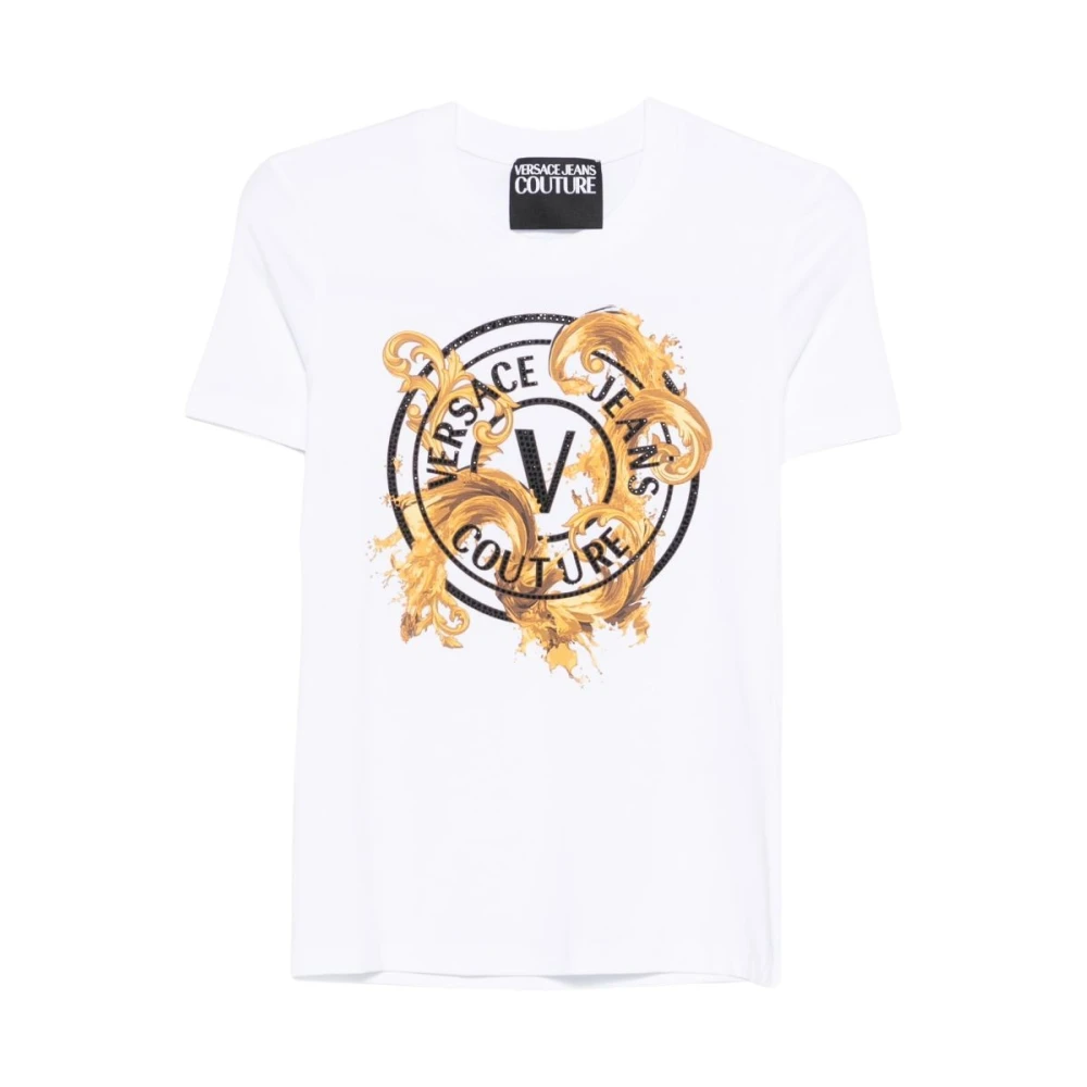 Versace Jeans Couture Women's White T-Shirts - T-Shirts - M - Tops