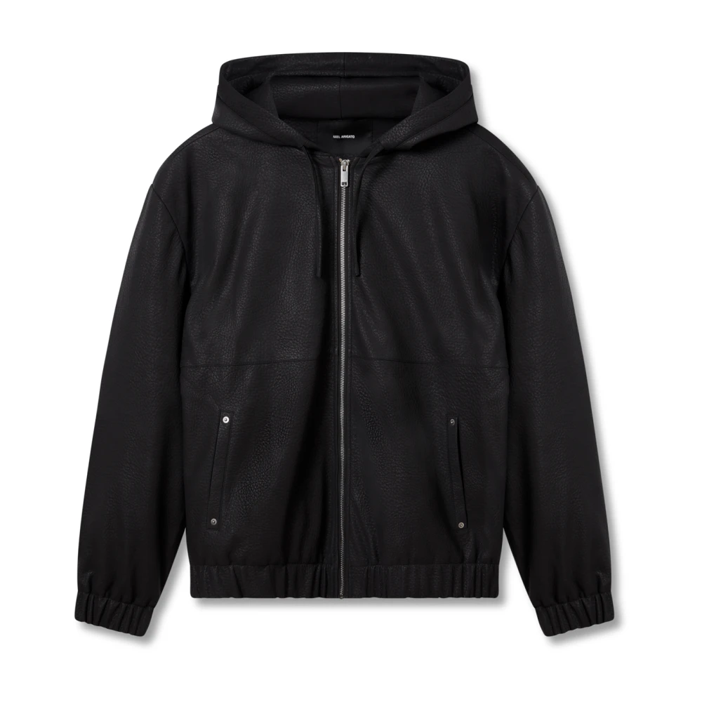 Axel Arigato Pebbled Hooded Jacket Black Heren