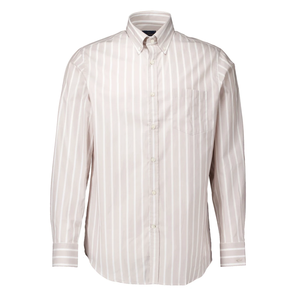 PAUL & SHARK Beige Overhemd Lange Mouw Beige Heren