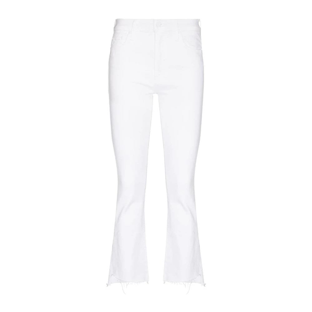 Mother Witte Bootcut Cropped Jeans White Dames