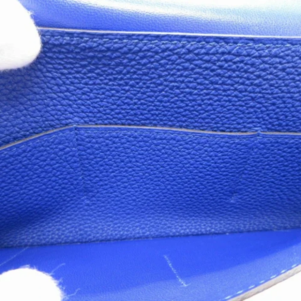 Hermès Vintage Pre-owned Canvas wallets Blue Dames