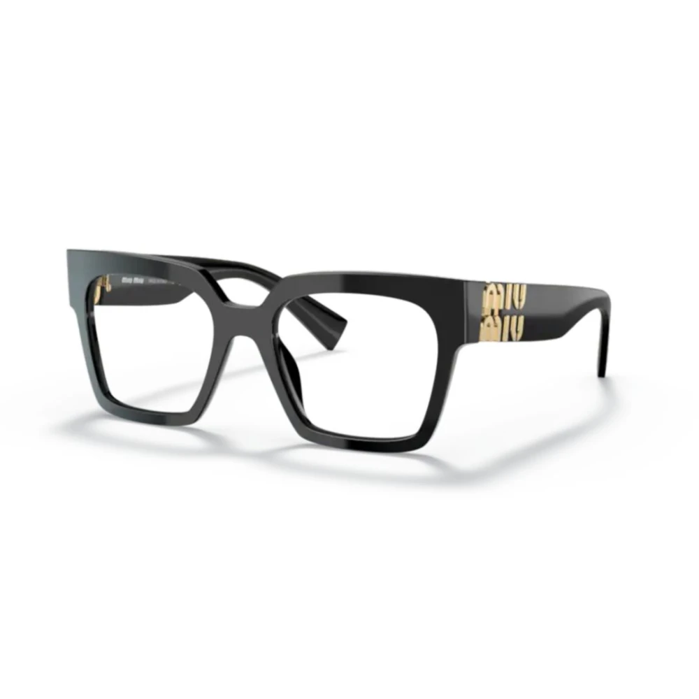 Miu Miu Unisex Black Square Eyeglasses - Glasses - 52 Mm - Accessories