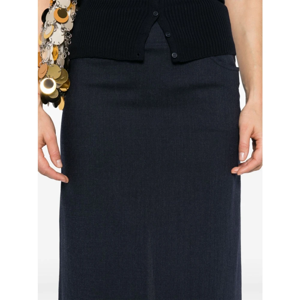 Paloma Wool Navy Pencil Rok Oyla Blue Dames