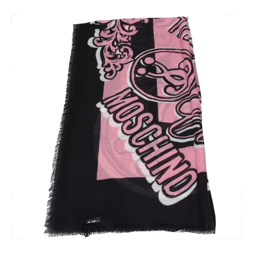 Moschino Sjaals Zwart Multicolor Dames