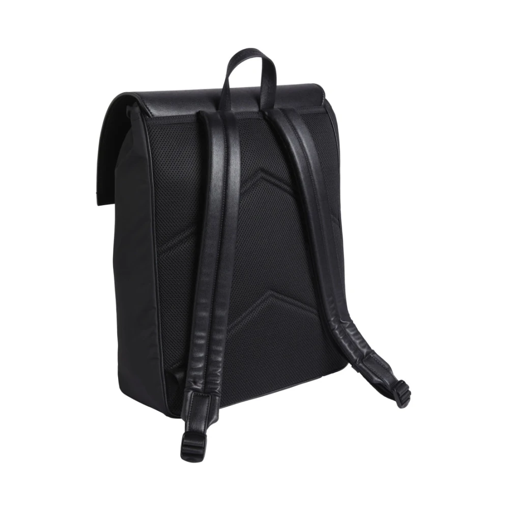 Calvin Klein Iconische Zwarte Flap Rugzak Black Heren