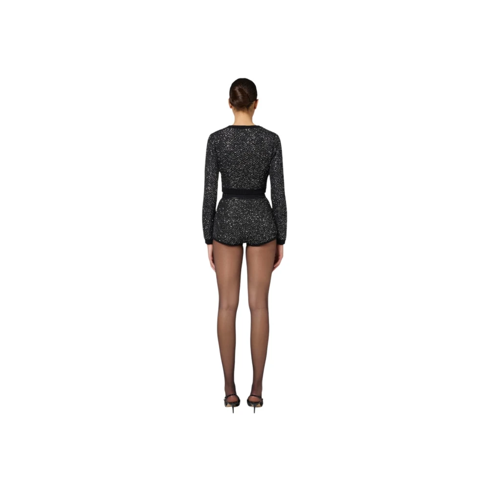 Elisabetta Franchi Stijlvolle Gebreide Top Black Dames