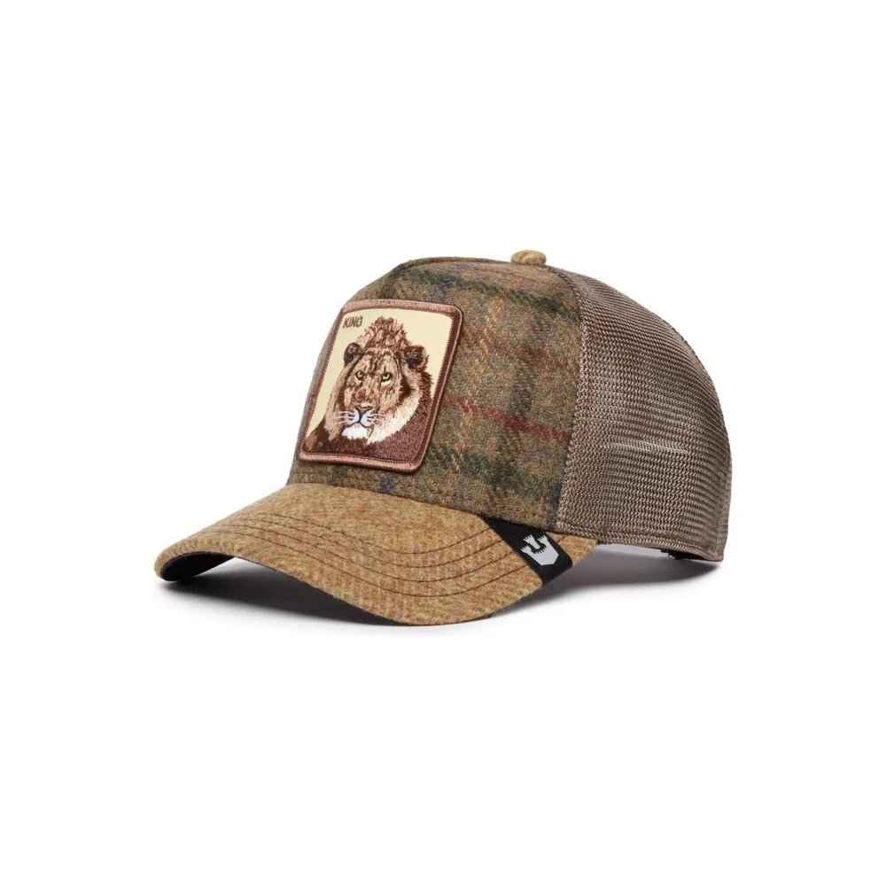 Goorin Bros Groen Geruite Moon Lion Trucker Cap Green Heren