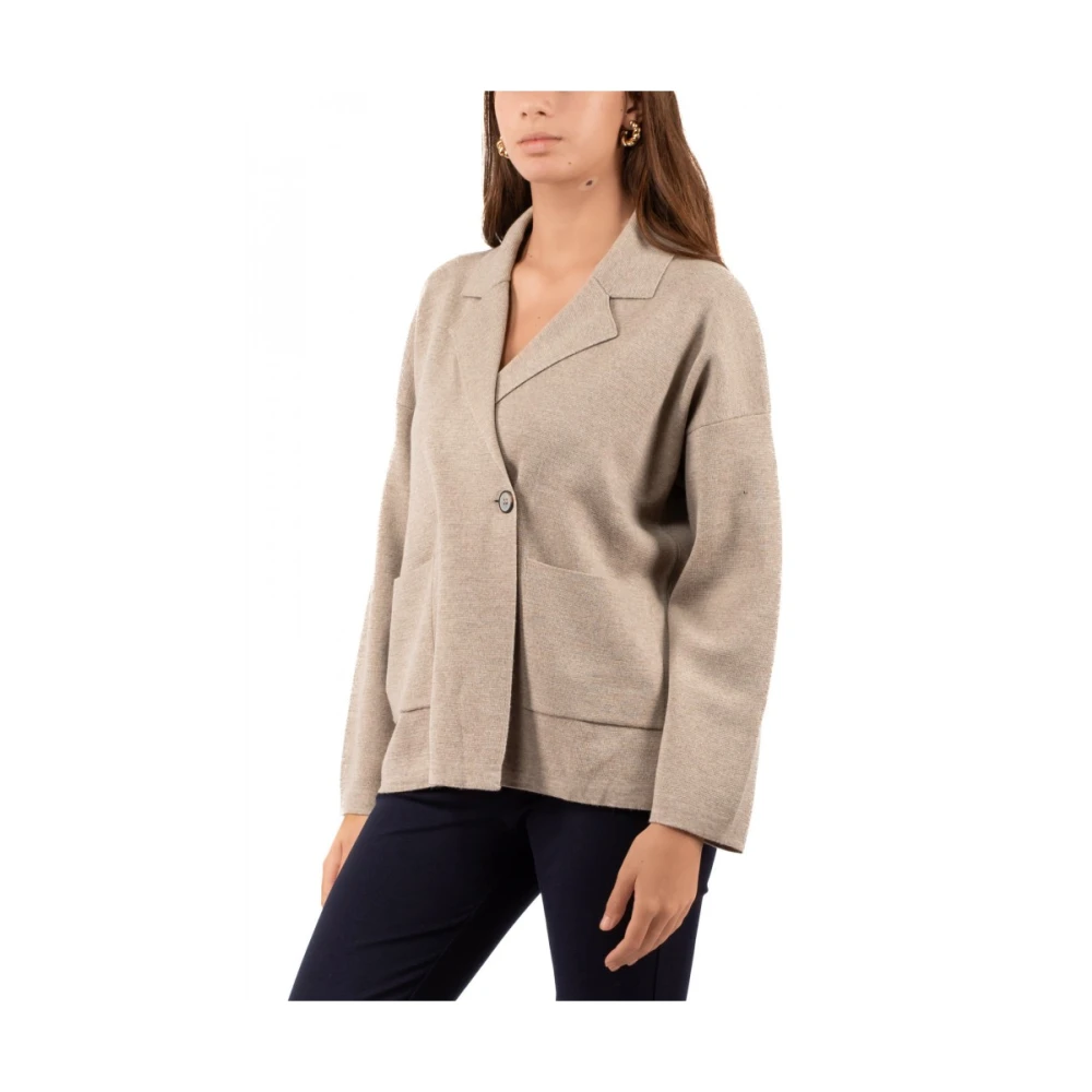 Gran Sasso Elegante Jas Brown Dames