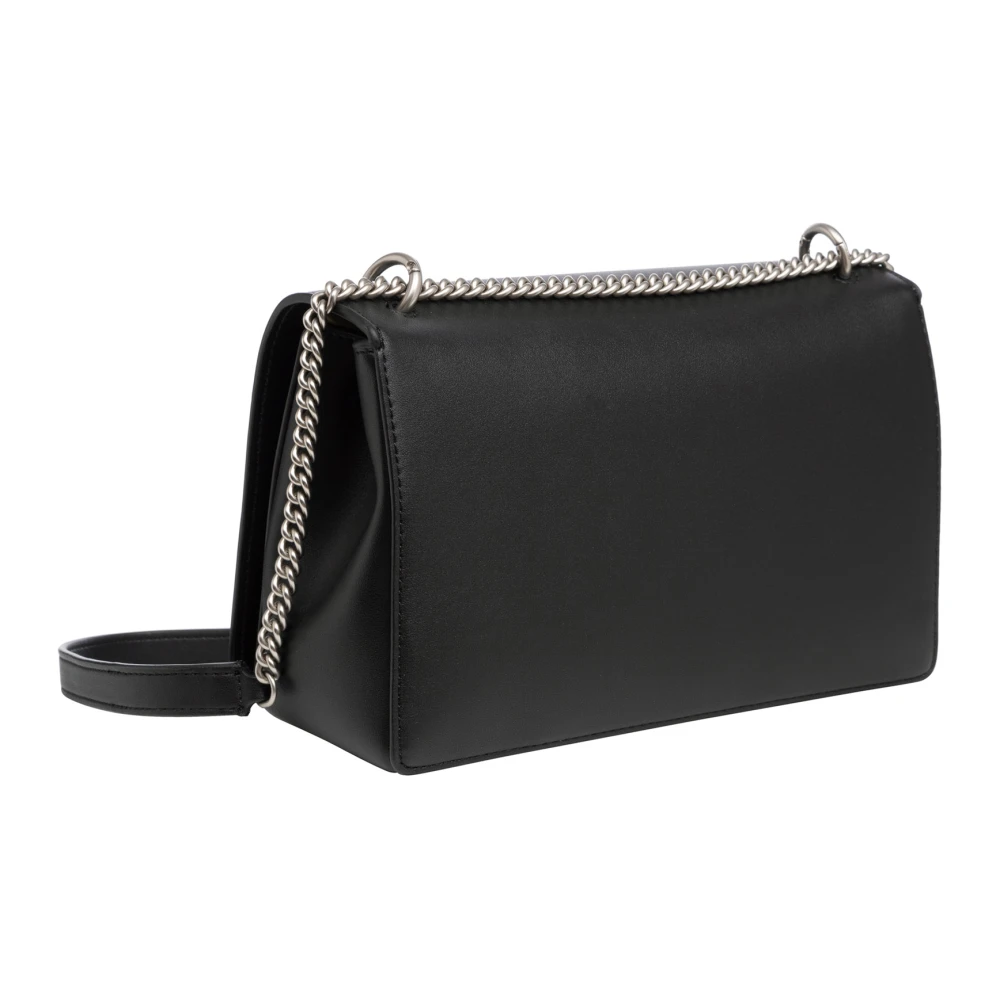 Calvin Klein Jeans Eenvoudige Schoudertas met Logo Black Dames