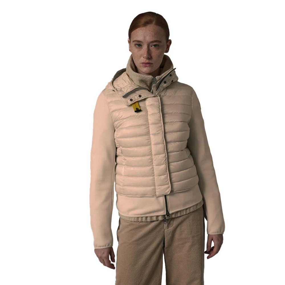 Parajumpers Lorita Hybride Vest met Capuchon Beige Dames