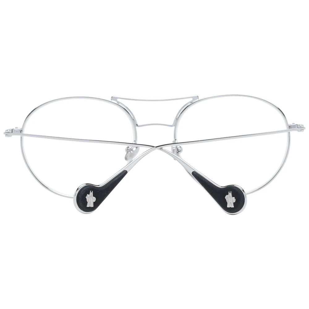 Moncler Zilveren Unisex Zonnebril Ronde Gele Lenzen Gray Unisex