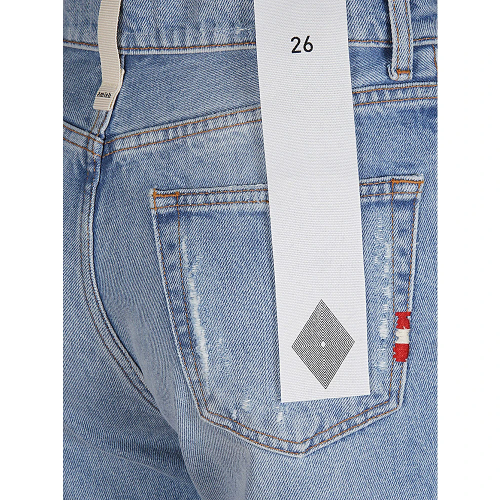 Amish Denim Logo Jeans Blue Dames