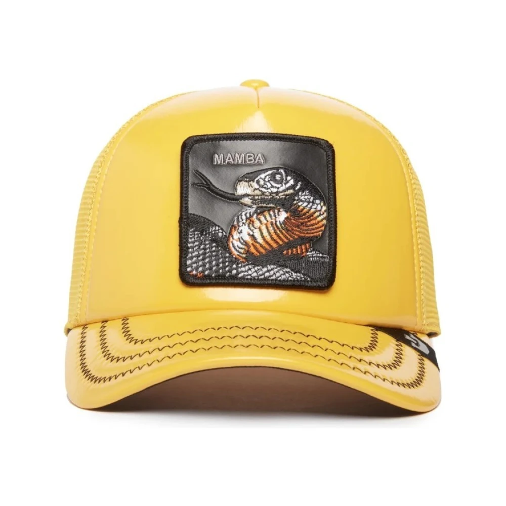 Goorin Bros Zwarte Mamba Satin Trucker Cap Yellow Heren