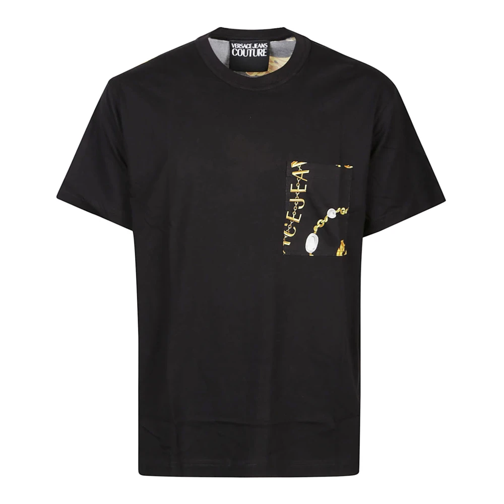 Versace Jeans Couture Zwart Goud Zak T-Shirt Black Heren