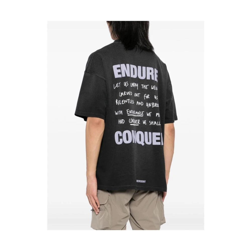 Represent Grafische Print Katoenen T-shirt Black Heren