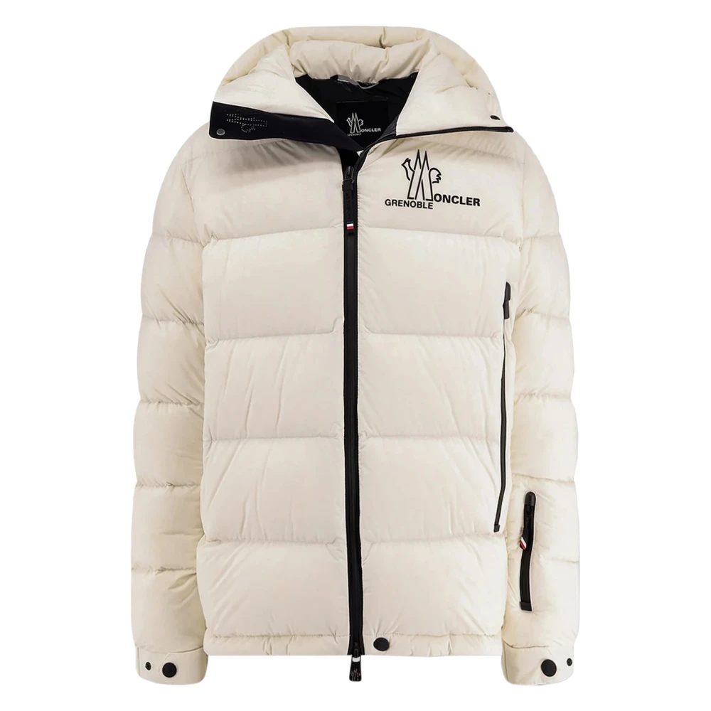 Moncler Men's White Isorno Technical Nylon Down Jacket