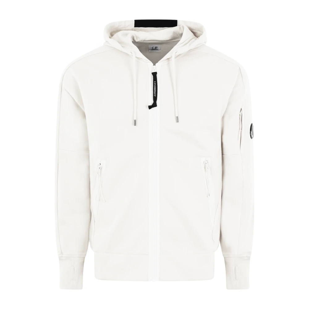 C.P. Company Witte Zip Up Hoodie White Heren