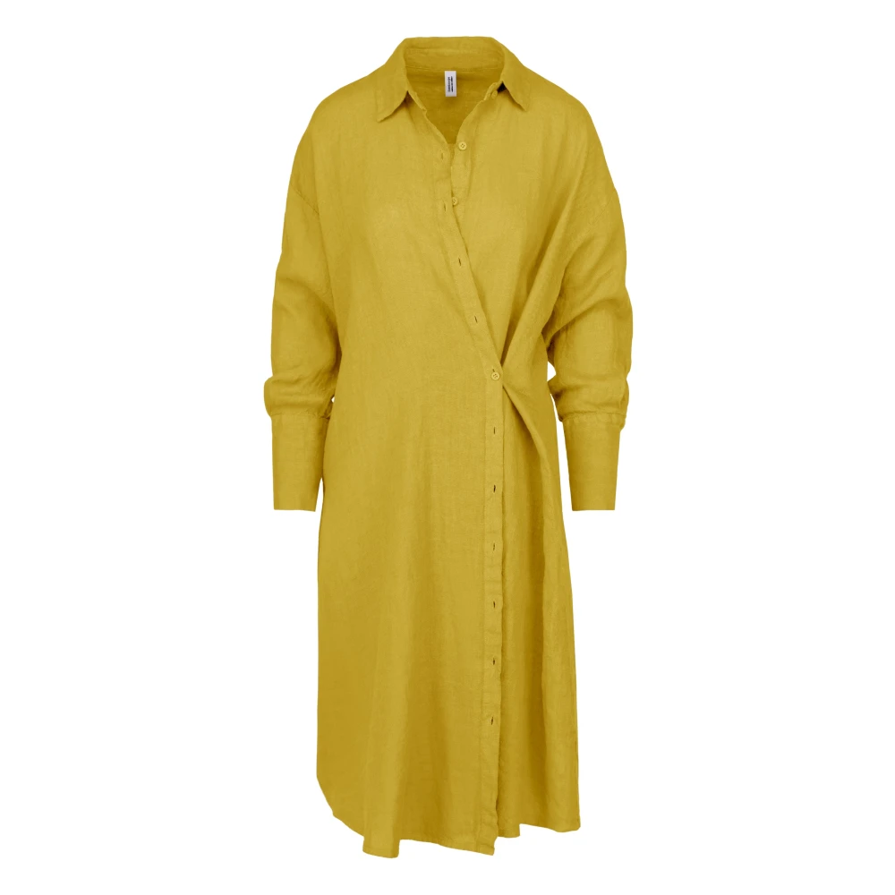Bomboogie Donna Giallo - Chemisier A Maniche Lunghe - Dresses - L