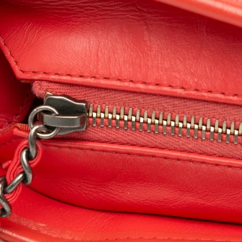 Chanel Vintage Pre-owned Leather crossbody-bags Red Dames