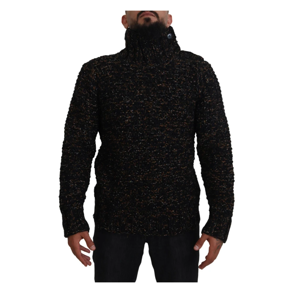 Dolce & Gabbana Men's Brown Turtlenecks,, Elegant Turtleneck Jumper In Luxurious Wool Blend 2XL