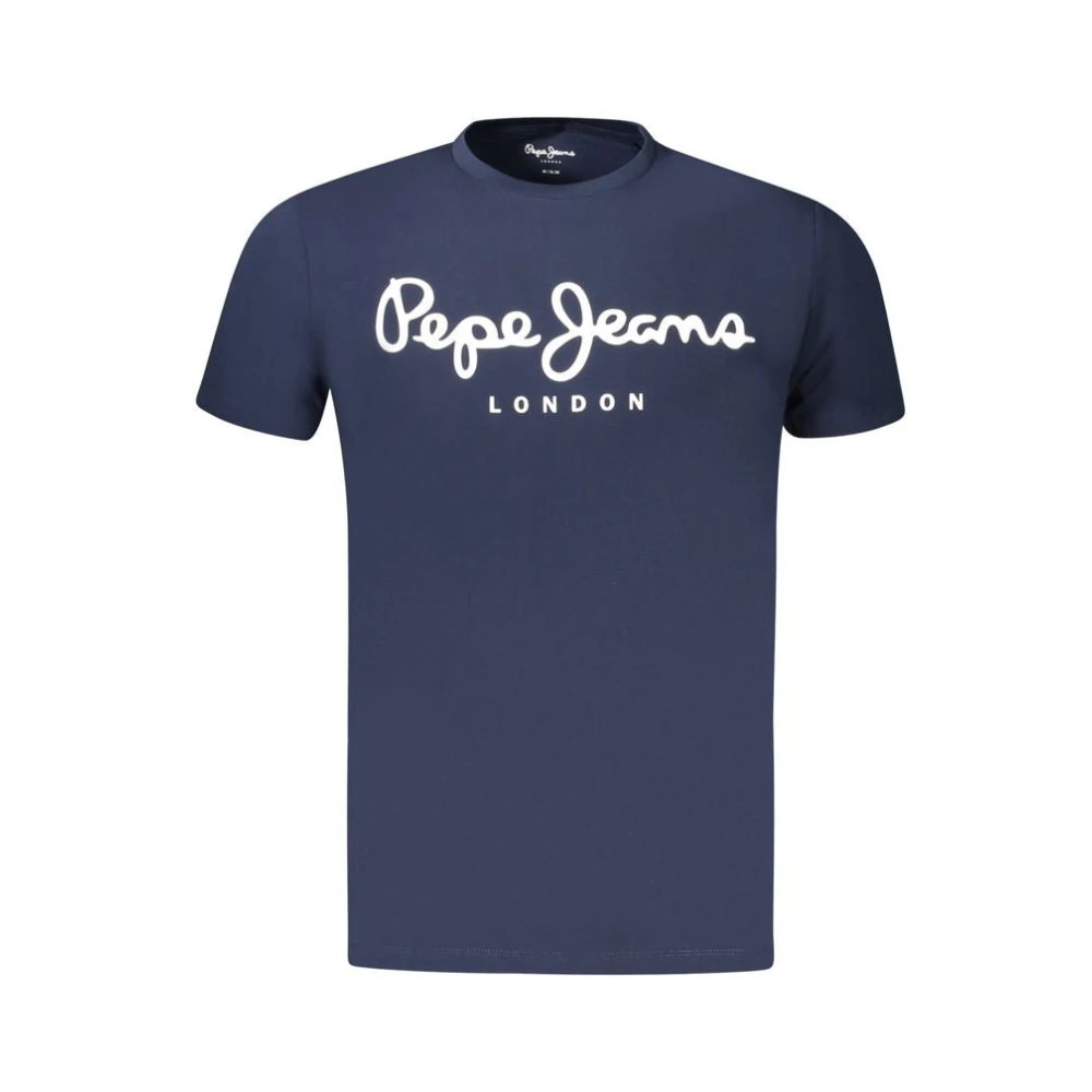 Pepe Jeans , T-Shirts, Male, Blue, S, Cotton T-Shirt