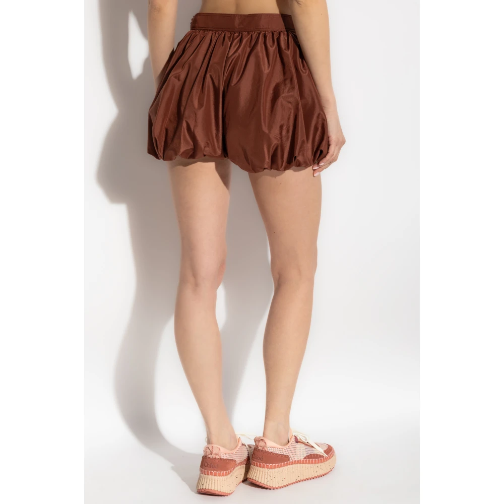 Chloé Zijden shorts Brown Dames