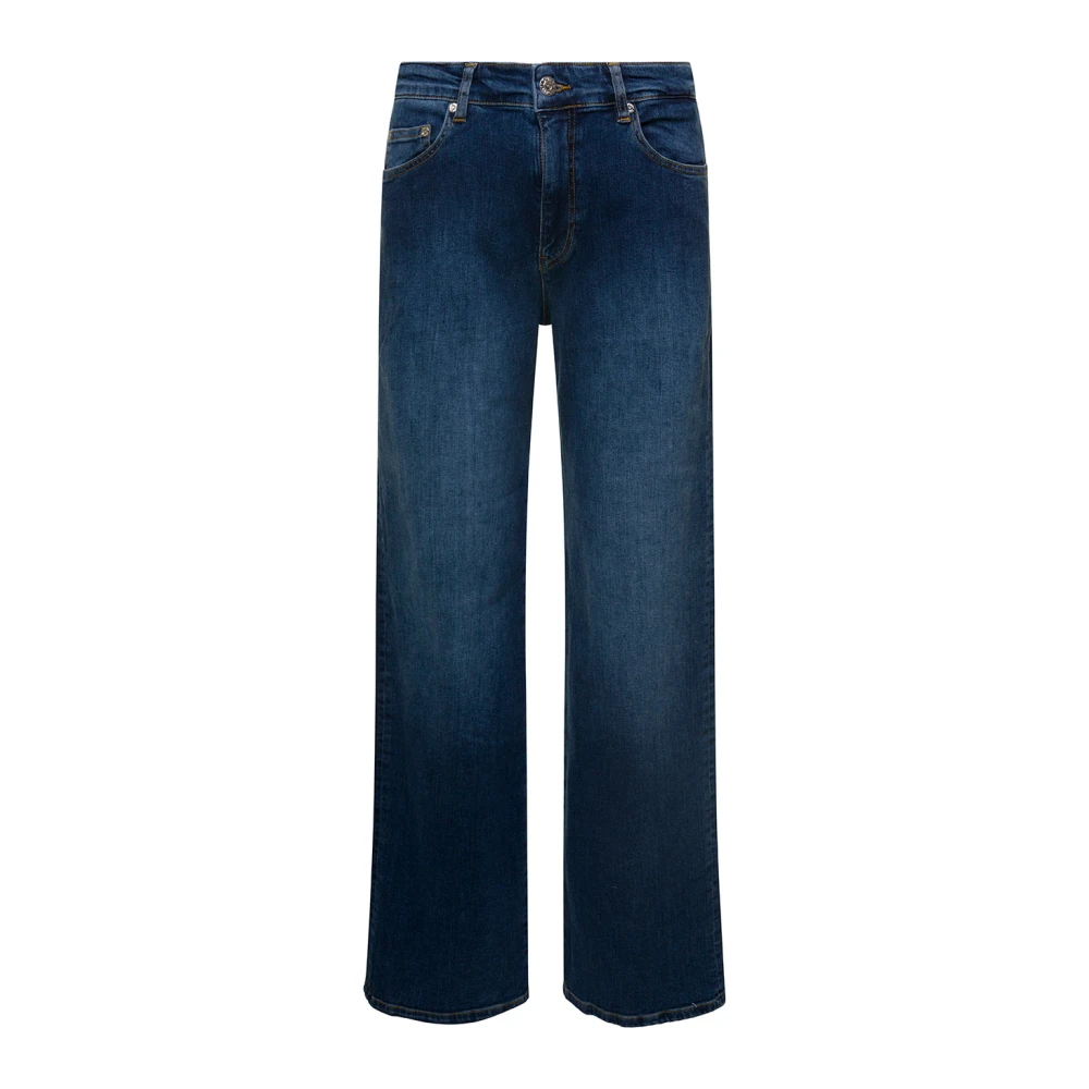 Chiara Ferragni Collection Geëmbosseerde Denim Jeans Blue Dames