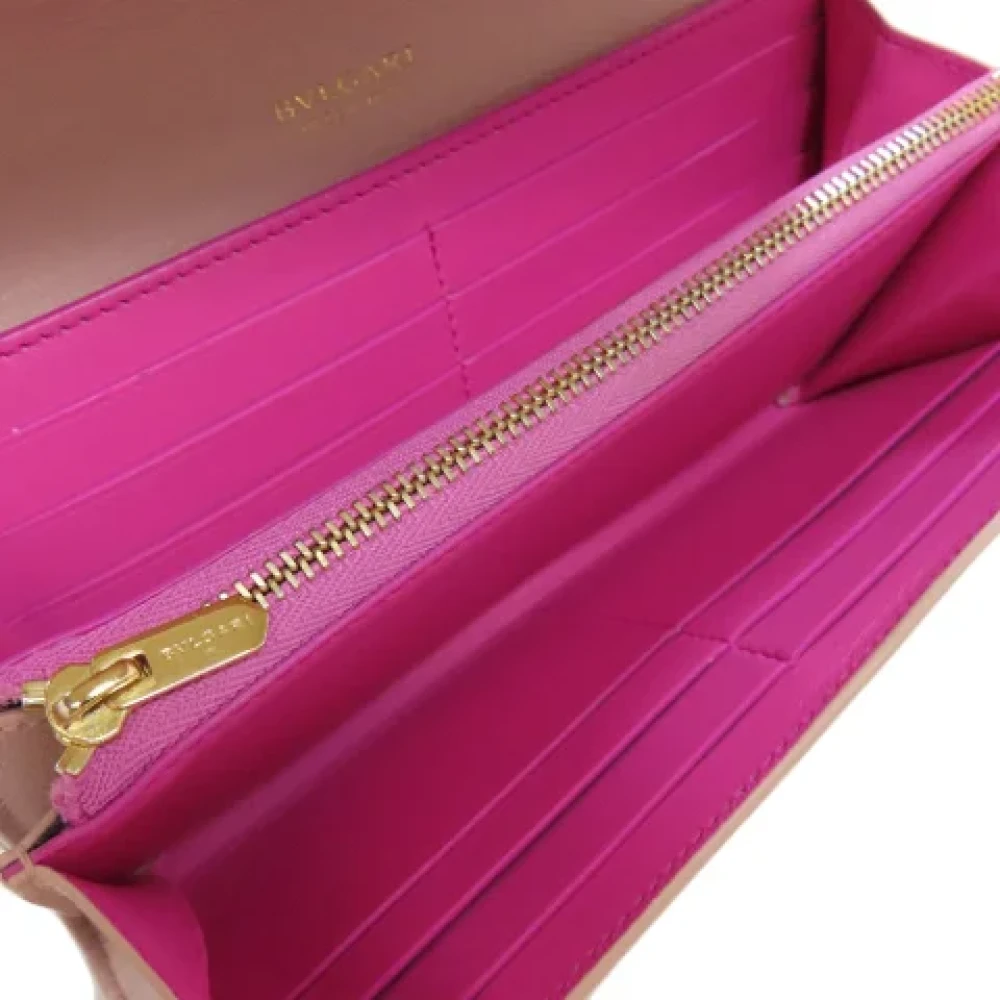 Bvlgari Vintage Pre-owned Leather wallets Pink Dames