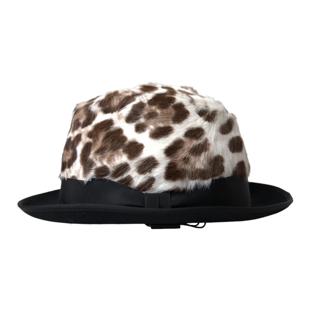 Dolce & Gabbana Leopard Fedora Hat Multicolor Dames