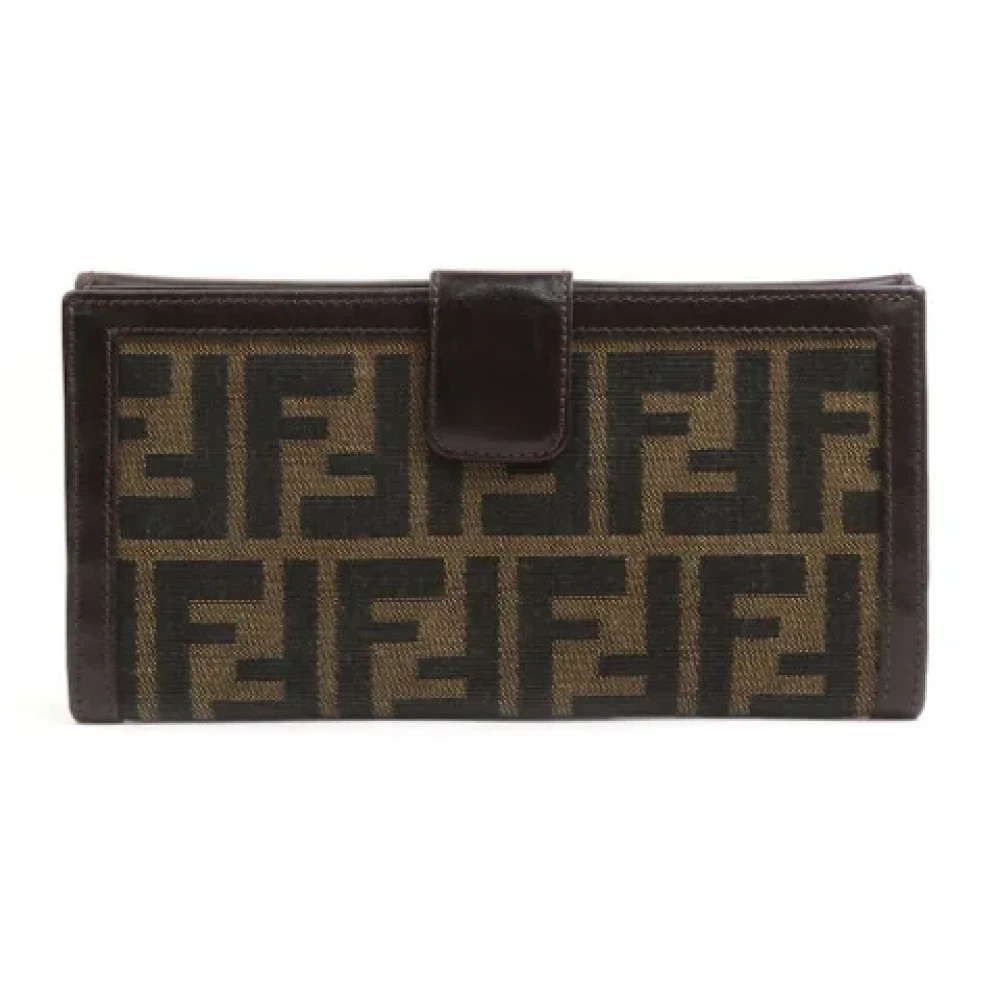 Fendi Vintage Pre-owned Canvas wallets Brown Dames