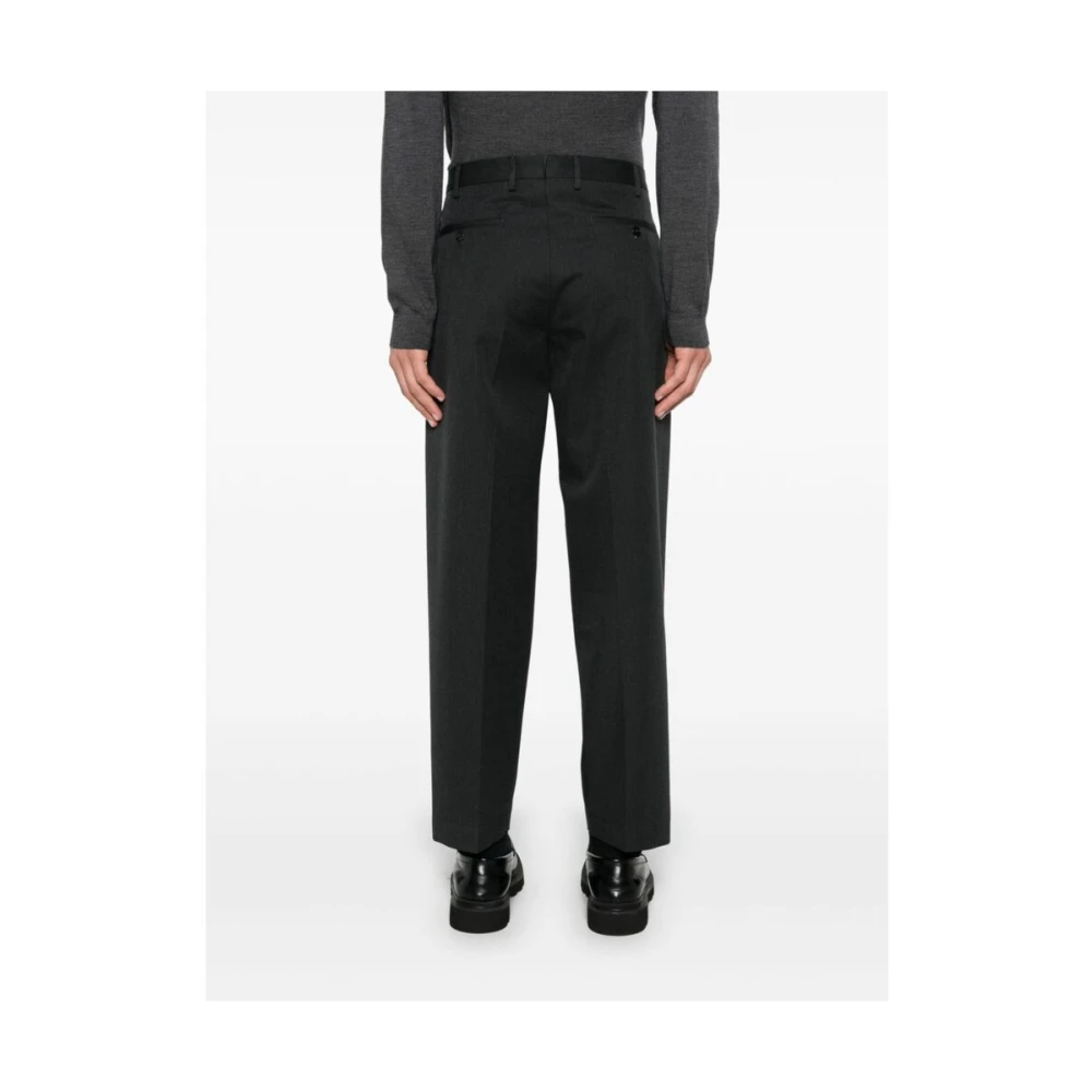 Incotex Donkergrijze Twill Geweven Broek Gray Heren