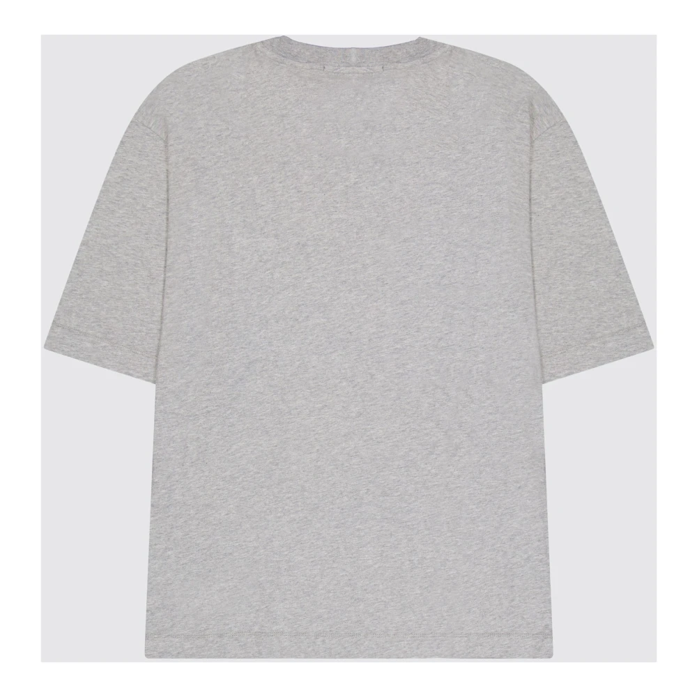 Laneus Boxy T-shirt met geborduurd logo Gray Unisex