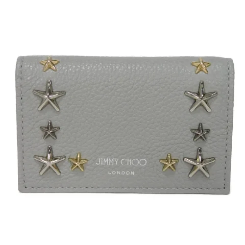 Jimmy Choo Pre-owned Leather wallets Gray Dames