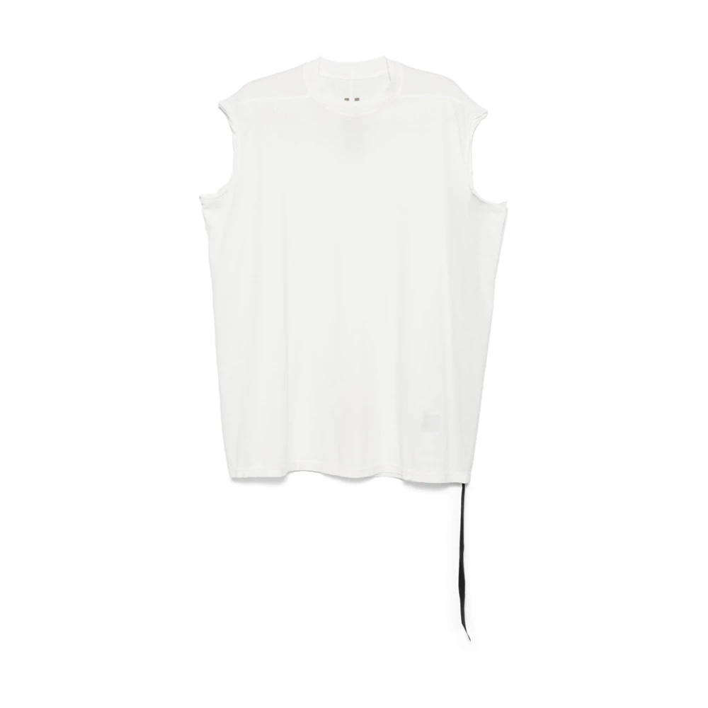 Rick Owens Donkere Schaduw Mouwloos Crew Neck T-shirt White Heren