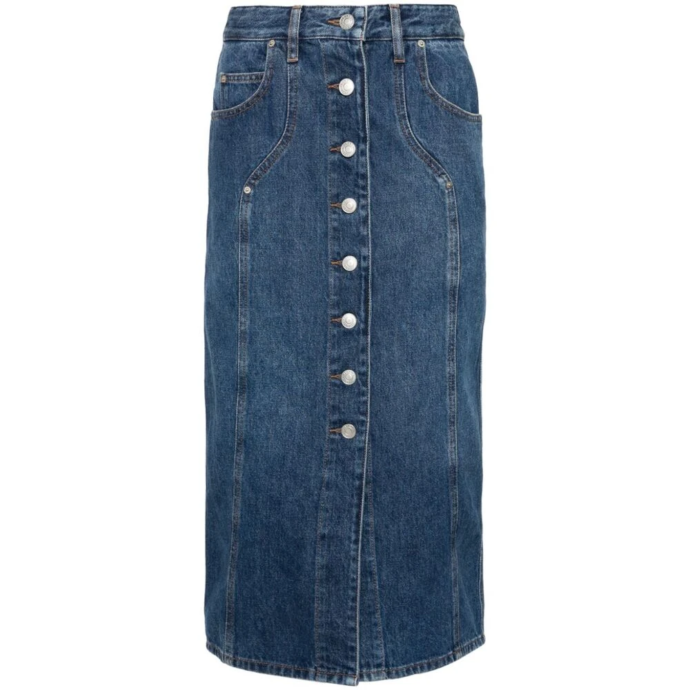 Isabel Marant Étoile Denim Rok met Klassieke Details Blue Dames