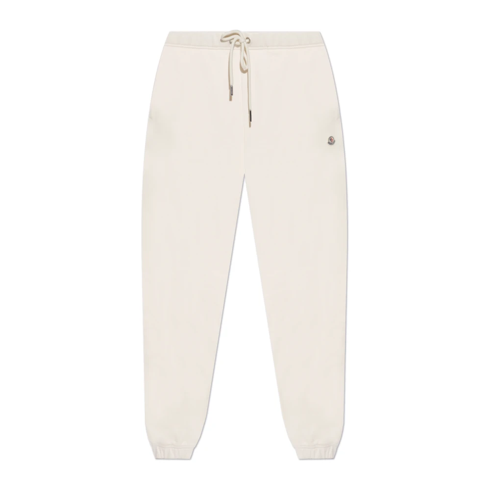 Moncler Sweatpants met logo Beige Heren