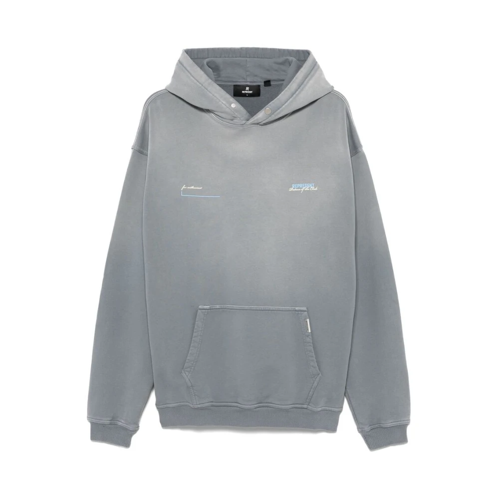 Represent Klassiek grijze hoodie met buidelzak Gray Heren