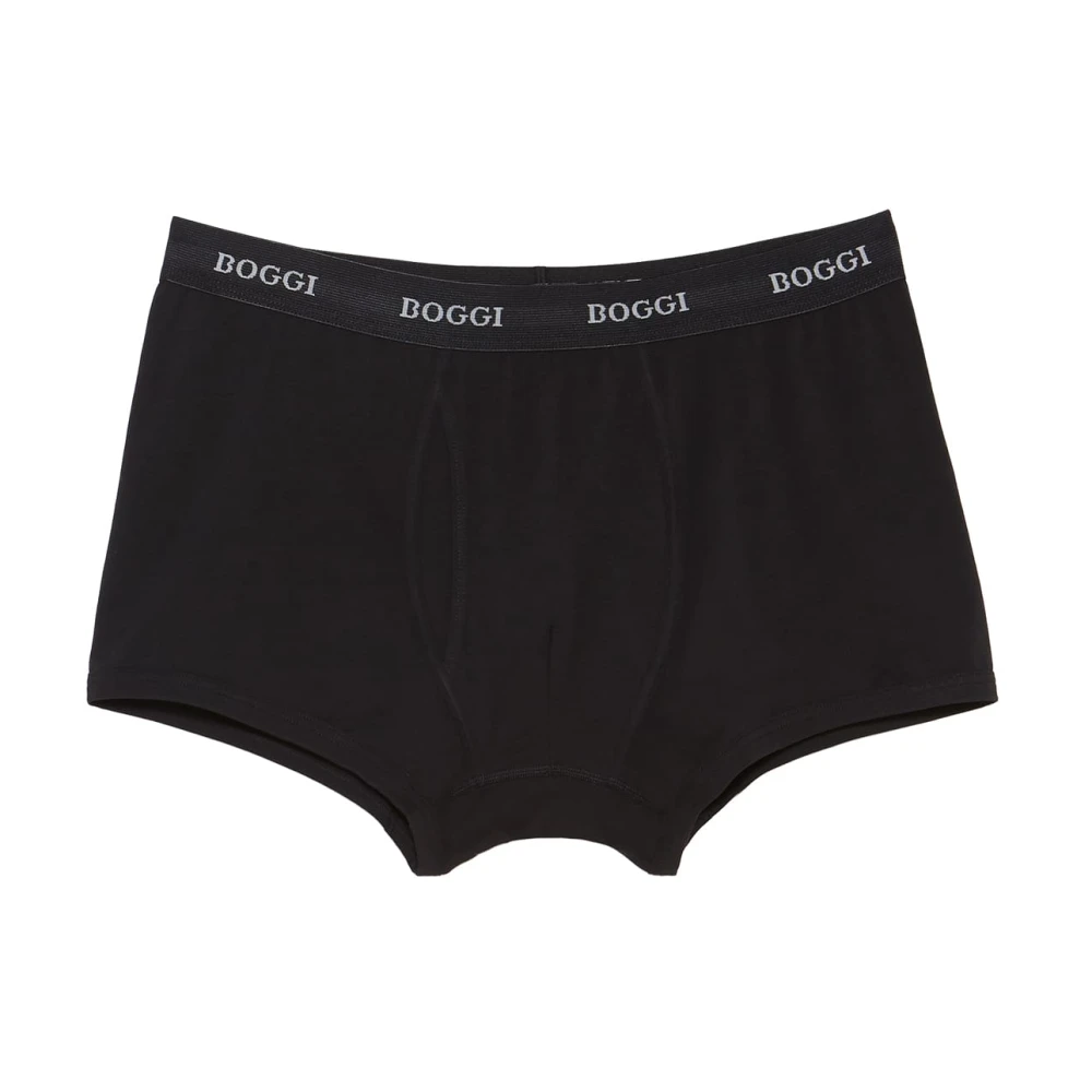 Boggi Milano Mannelijk Zwart Ondergoed Heren, L, Katoen, Stretch Katoenen Jersey Boxershorts