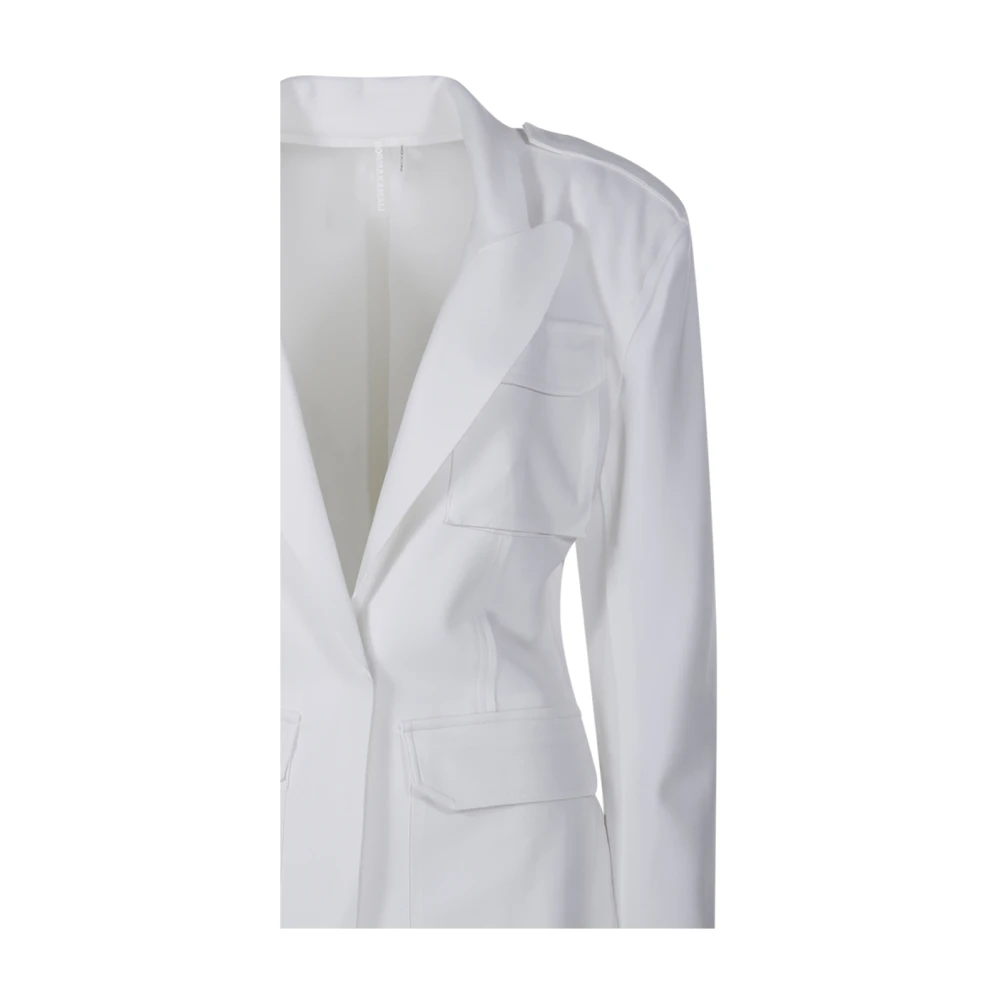 Norma Kamali Sneeuwwitte Cargo Jas White Dames