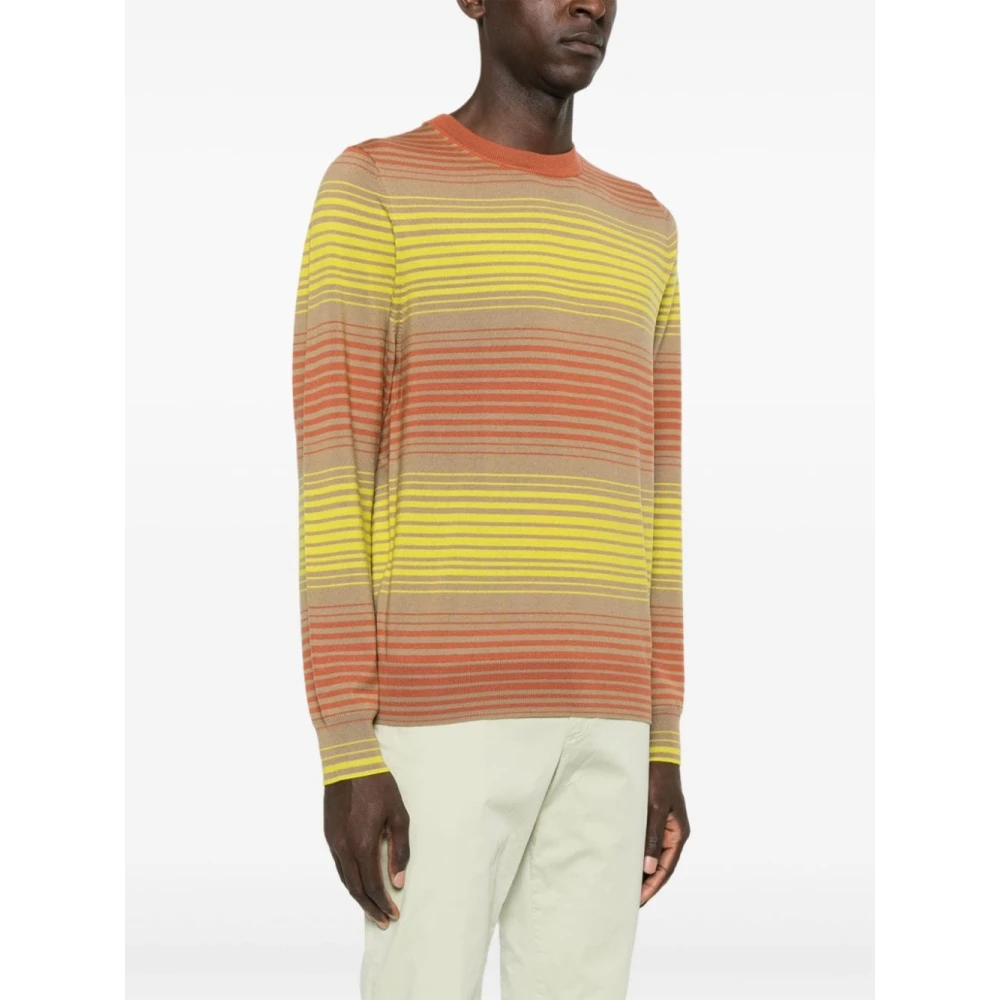 PS By Paul Smith Groene Gestreepte Merinowol Trui Multicolor Heren