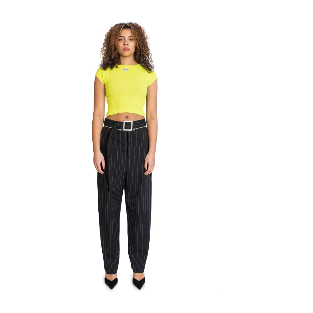 Jean Paul Gaultier Baby Crop Tee Green Dames