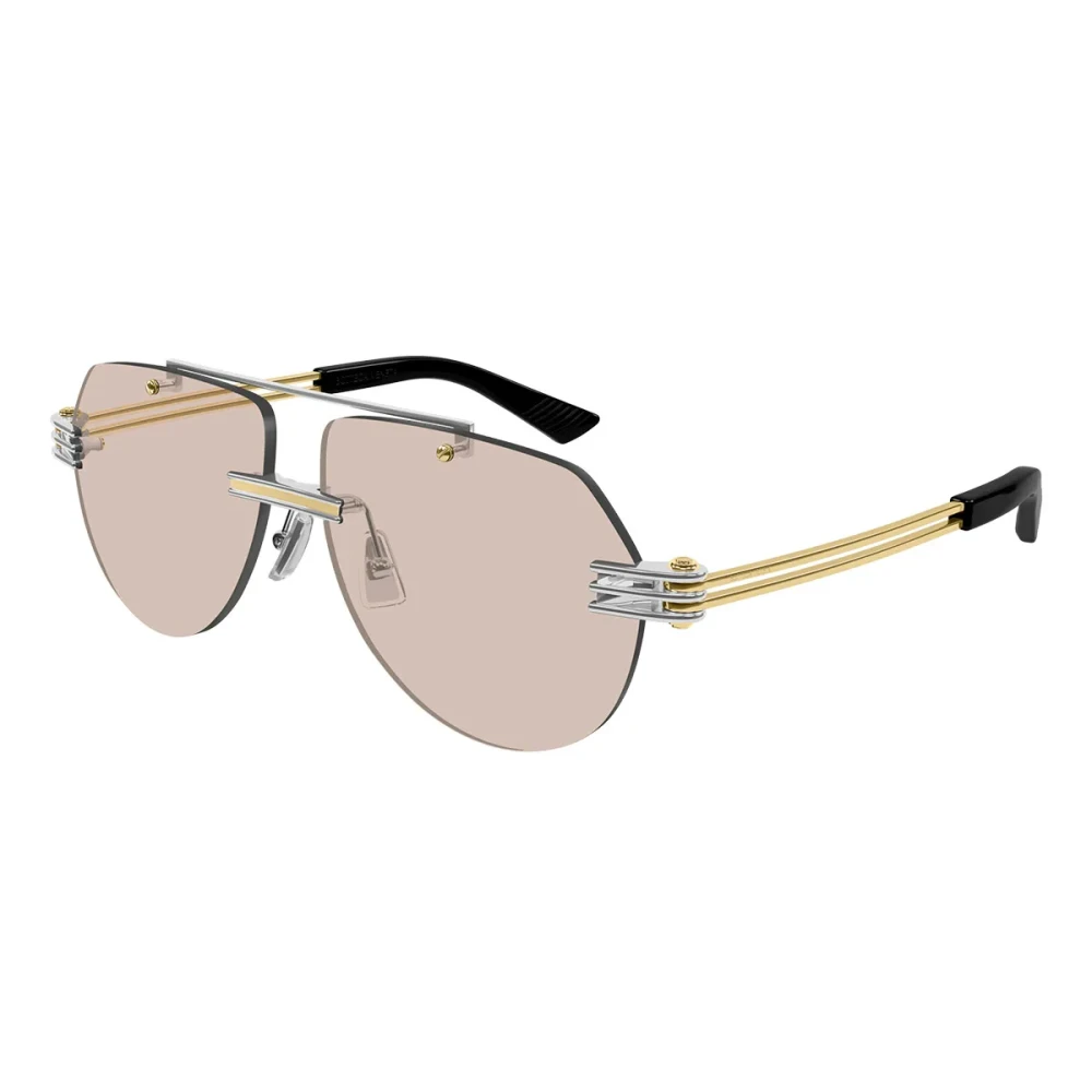 Bottega Veneta Unisex Silver Stylish Sunglasses With Frame