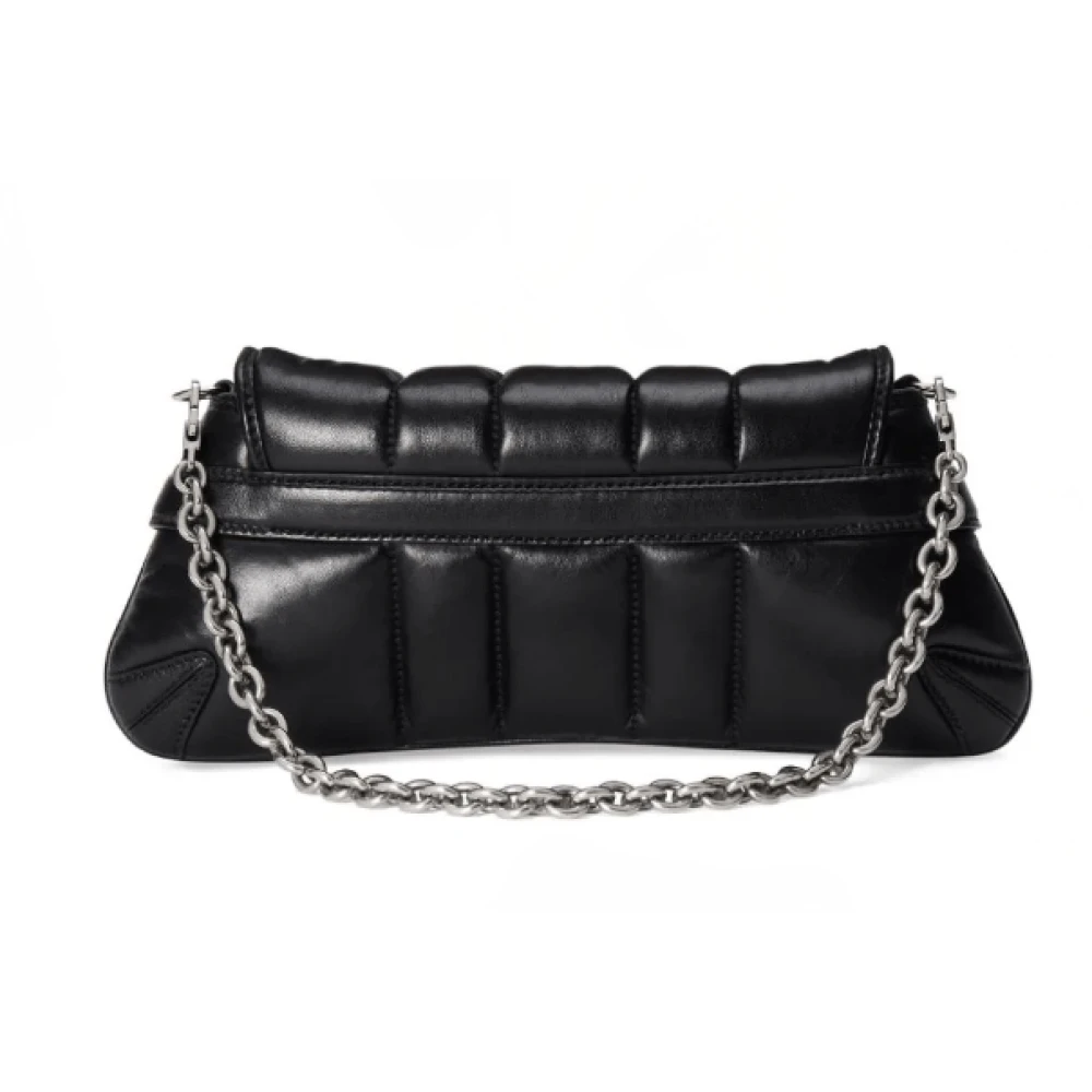 Gucci Gewatteerde Schoudertas met Horsebit-detail Black Dames