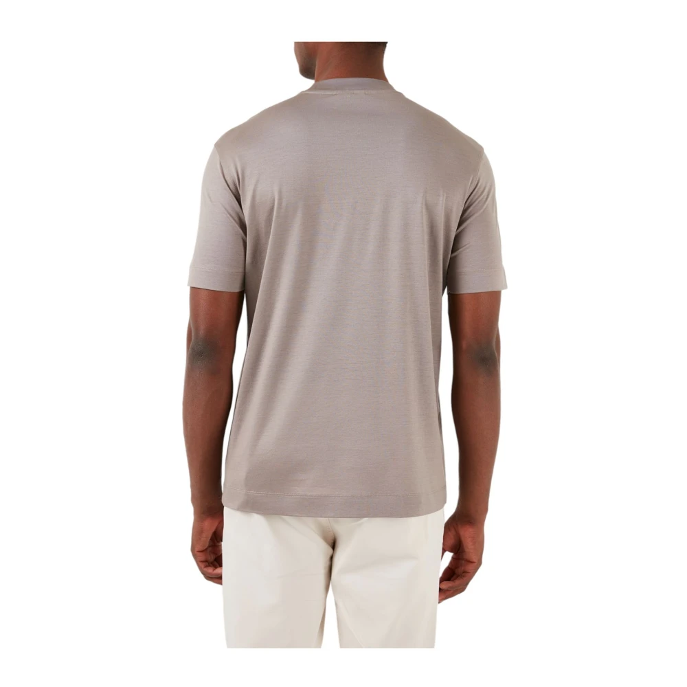 Emporio Armani Korte Mouw T-shirt Beige Heren
