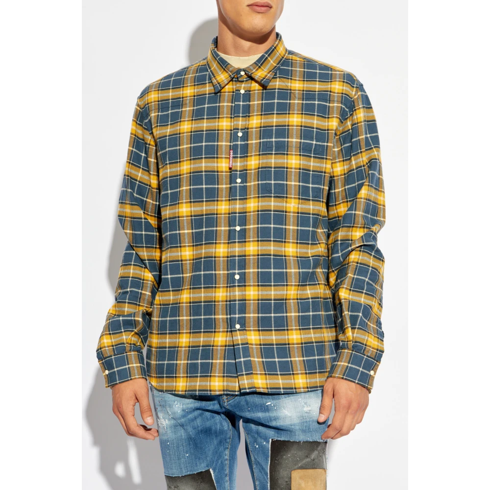 Dsquared2 Geruit Patroon Overhemd Multicolor Heren